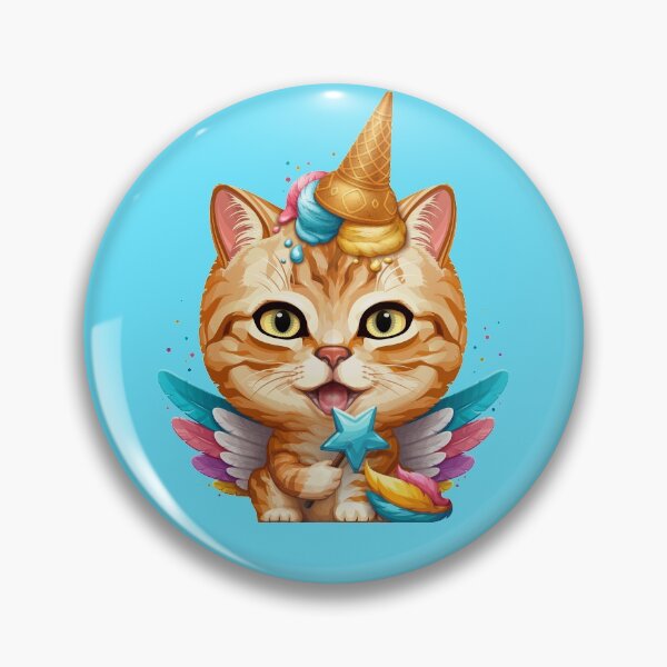 Item preview, Orange Tabby Cat Ice Cream Unicorn designed and sold by anmlz.