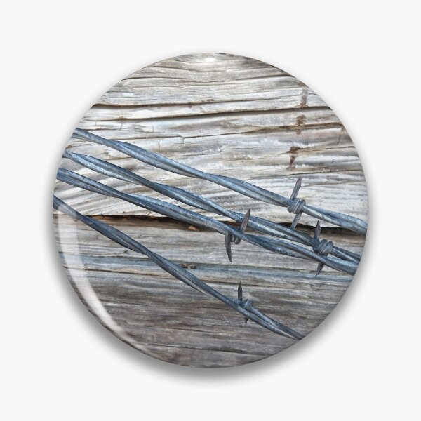 Item preview, barbed wire fencing and old wood designed and sold by Stephanie  Skeem.