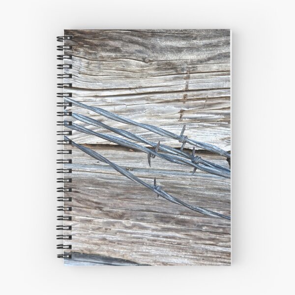 Item preview, barbed wire fencing and old wood designed and sold by Stephanie  Skeem.