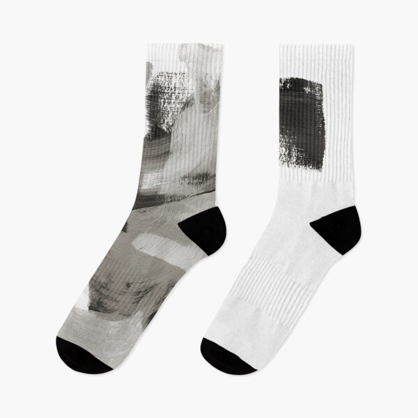 Item preview, Abstract black & white painting. Minimalist, modern artwork. designed and sold by PandaAvenue.
