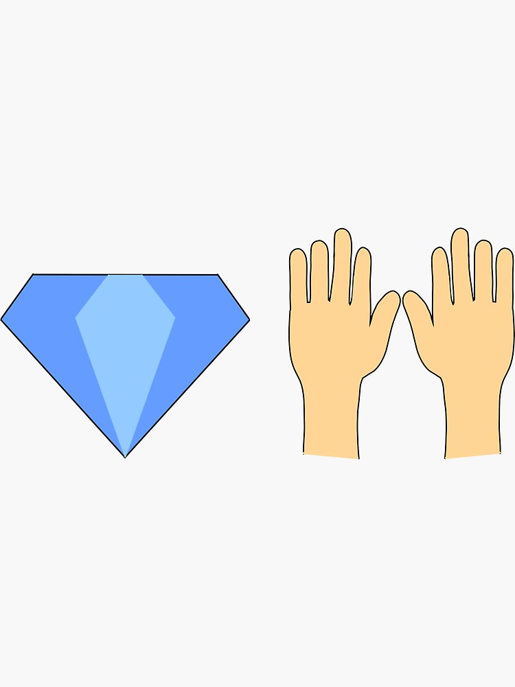 "Diamond Hands Hold The Stocks Meme" Sticker for Sale by BadTobyTees