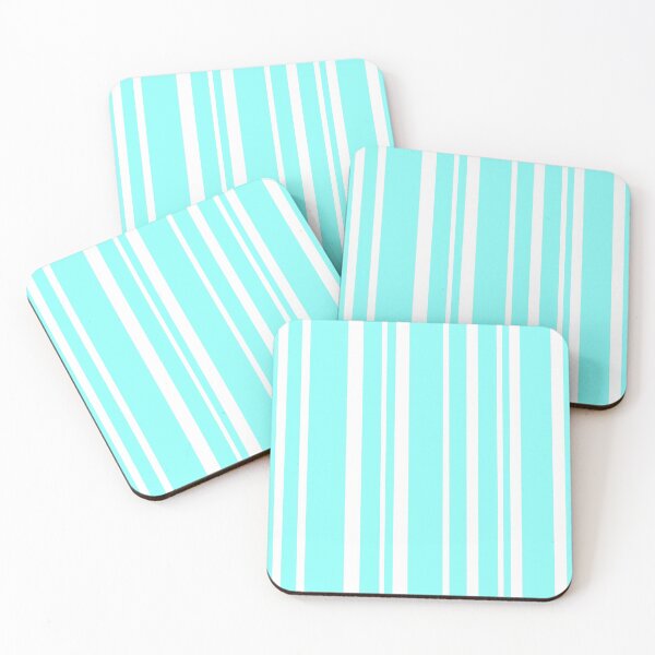 Item preview, Aqua With White Stripes designed and sold by DesignsByMuriel.