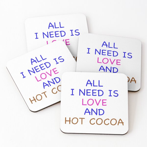 Aperçu de l'œuvre Tout ce dont j'ai besoin c'est d'amour et de cacao chaud créée et vendue par triangle-studio.
