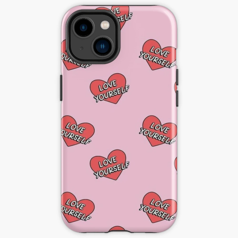 Cute Leopard Pattern Argyle Love Heart Phone Case For Iphone 14