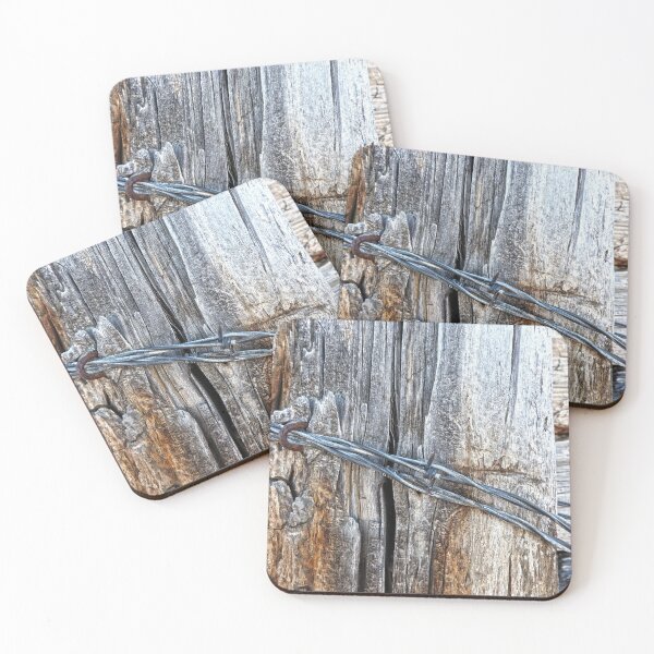 Item preview, old fencepost and barbed wire designed and sold by Stephanie  Skeem.
