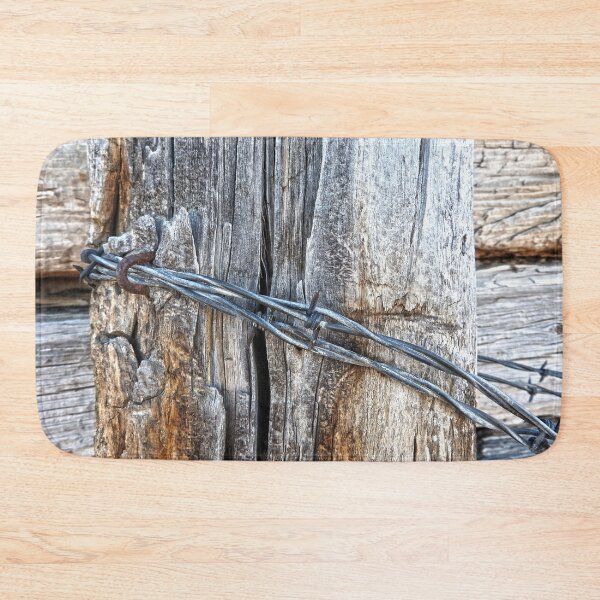 Item preview, old fencepost and barbed wire designed and sold by Stephanie  Skeem.