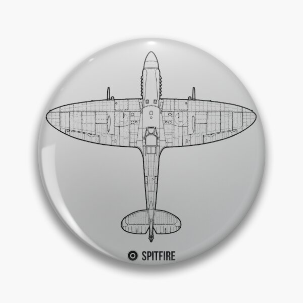 Item preview, RAF Spitfire Top Blueprint Dark  designed and sold by artbyedo.