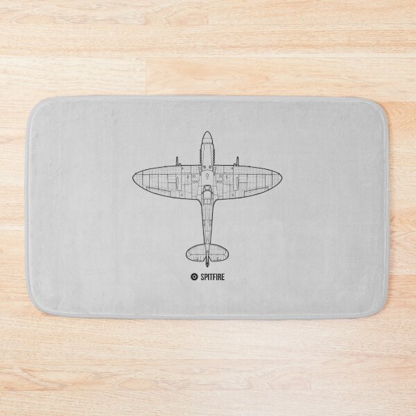 Item preview, RAF Spitfire Top Blueprint Dark  designed and sold by artbyedo.