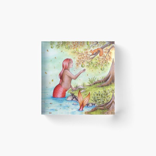 Item preview, The mermaid and the squirrel designed and sold by Georgia Zervos.