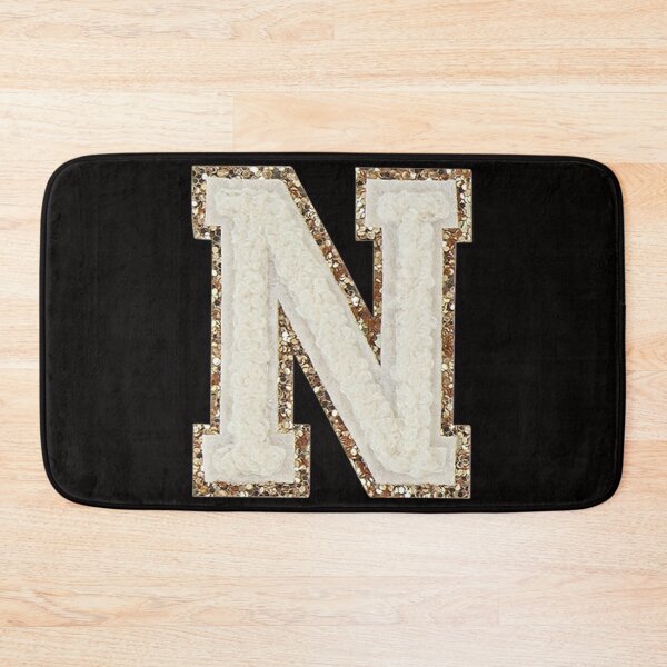 Item preview, N - Blanc Glitter Varsity Letter Patches designed and sold by Monograms Ultd.