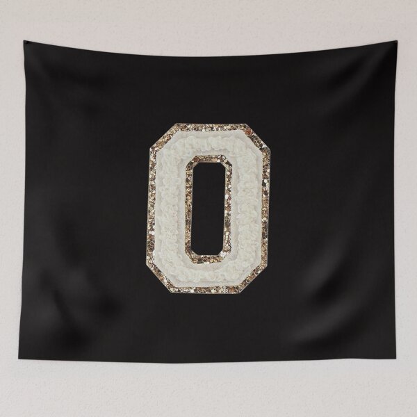 Item preview, O - Blanc Glitter Varsity Letter Patches designed and sold by Monograms Ultd.