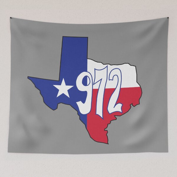 Item preview, Hand Drawn Texas Flag 972 Area Code designed and sold by itsrturn.