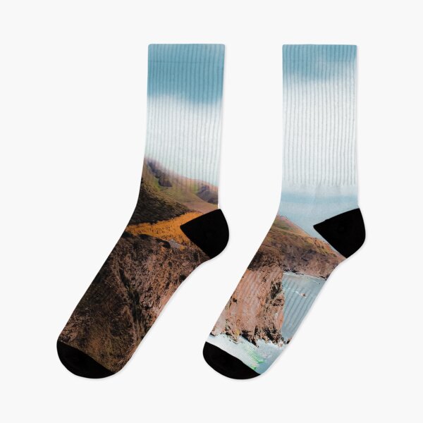 Item preview, bridge with green mountain and ocean view at Bixby Bridge, Big Sur, California, USA designed and sold by Mrvell.