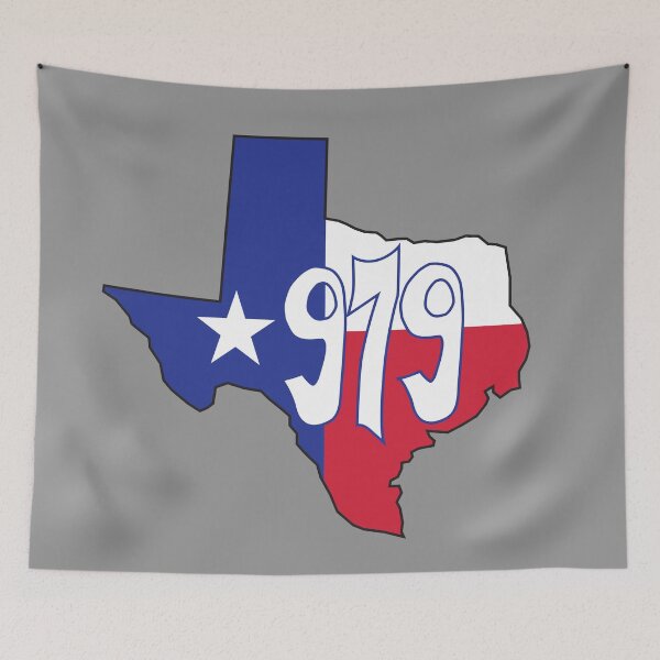 Item preview, Hand Drawn Texas Flag 979 Area Code designed and sold by itsrturn.