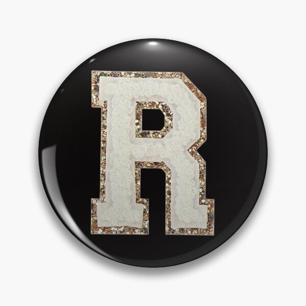 Item preview, R - Blanc Glitter Varsity Letter Patches designed and sold by Monograms Ultd.