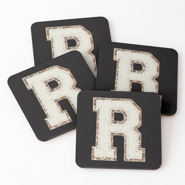 Item preview, R - Blanc Glitter Varsity Letter Patches designed and sold by Monograms Ultd.