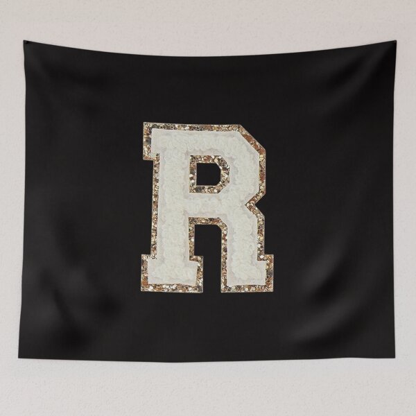 Item preview, R - Blanc Glitter Varsity Letter Patches designed and sold by Monograms Ultd.