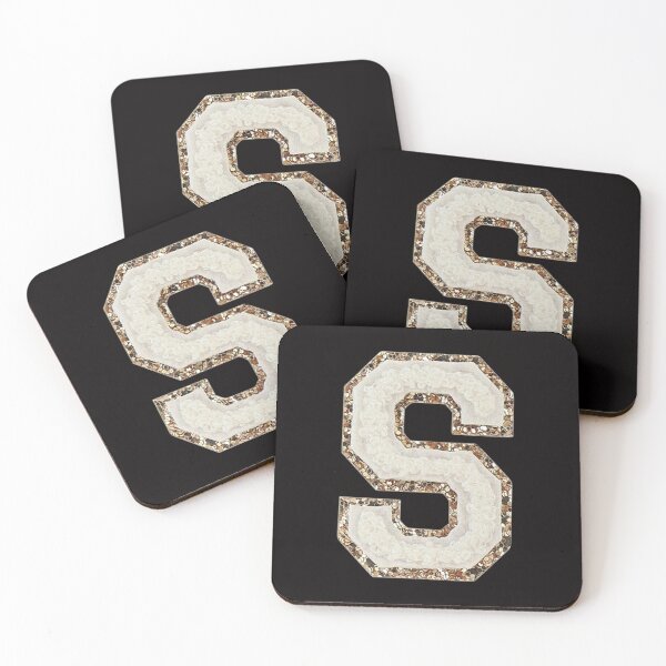 Item preview, S - Blanc Glitter Varsity Letter Patches designed and sold by Monograms Ultd.