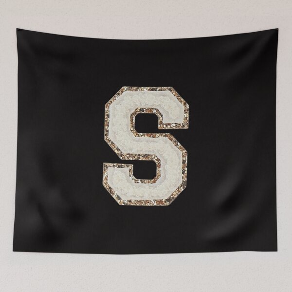 Item preview, S - Blanc Glitter Varsity Letter Patches designed and sold by Monograms Ultd.