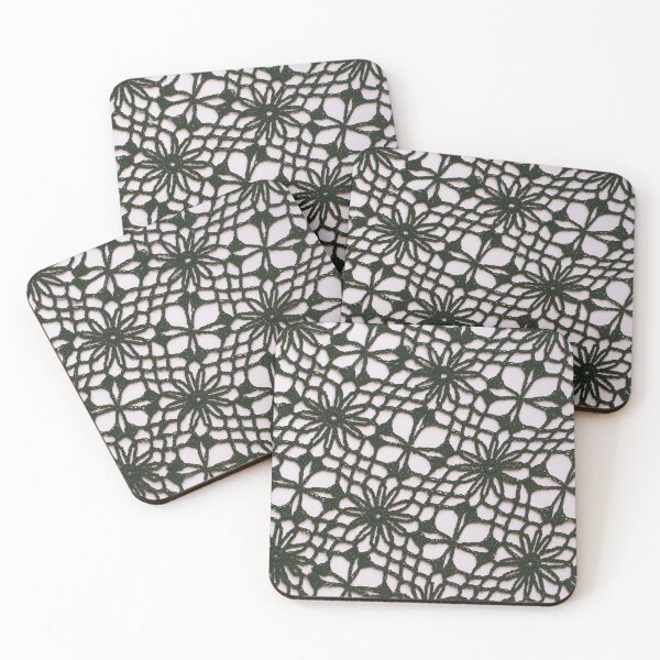 Item preview, Black Lace Flower Pattern designed and sold by Matt Ballinger.
