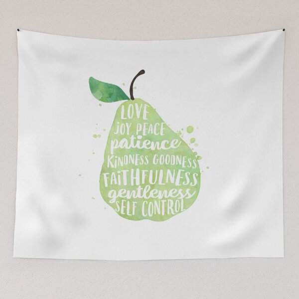 Item preview, Fruit of the spirit watercolor pear designed and sold by SouthPrints.