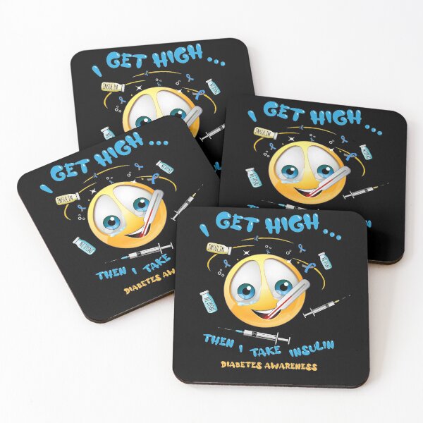 Item preview, I Get High Then I Take Insulin Diabetes Awareness Emoji Funny designed and sold by BaseStore.
