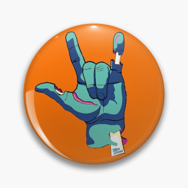 Aperçu de l'œuvre Badge Touriste Galactique Rock Hand Emote créée et vendue par touriste galactique.
