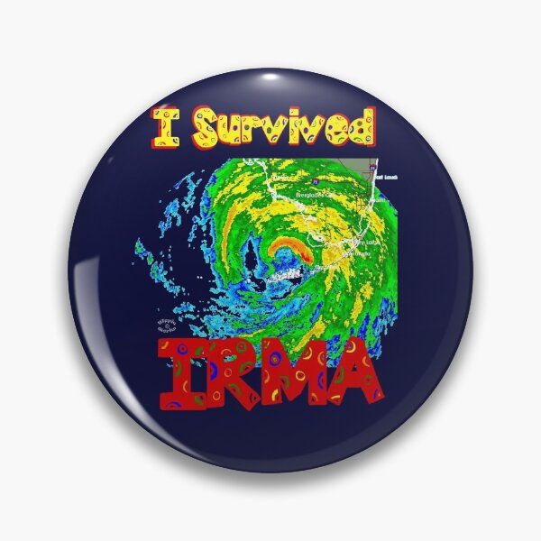 Item preview, I SURVIVED Hurricane Irma - with hurricane text by Orikall designed and sold by HippieWorks.