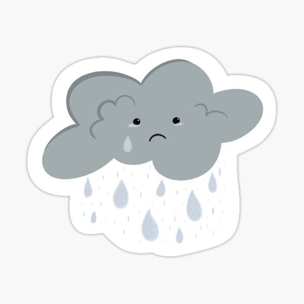 Crying Cloud Sticker