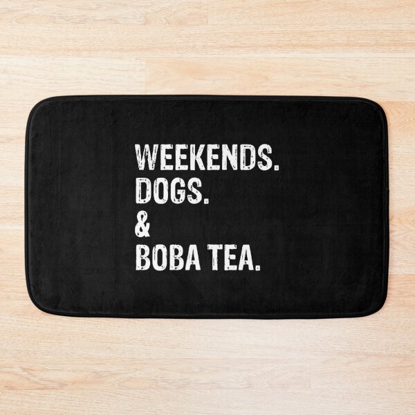 Artikelvorschau, Wochenendhunde und Boba Tee Lustiger Bubble Tea entworfen und verkauft von Guarddogdrive.