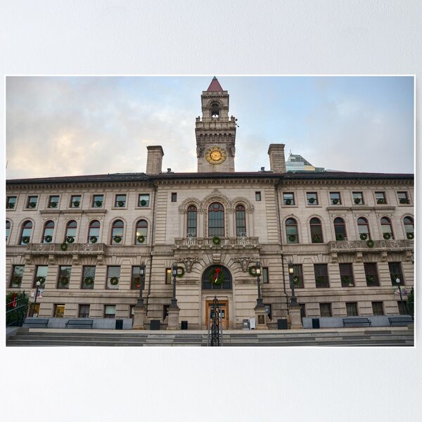 Item preview, Worcester City Hall at Dusk designed and sold by pkumi.