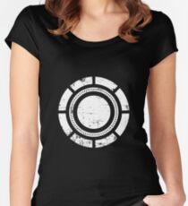 Distressed Arc Sheild Women's Fitted Scoop T-Shirt