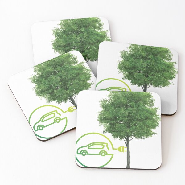 Item preview, electric car green tree designed and sold by NiceShirtY.