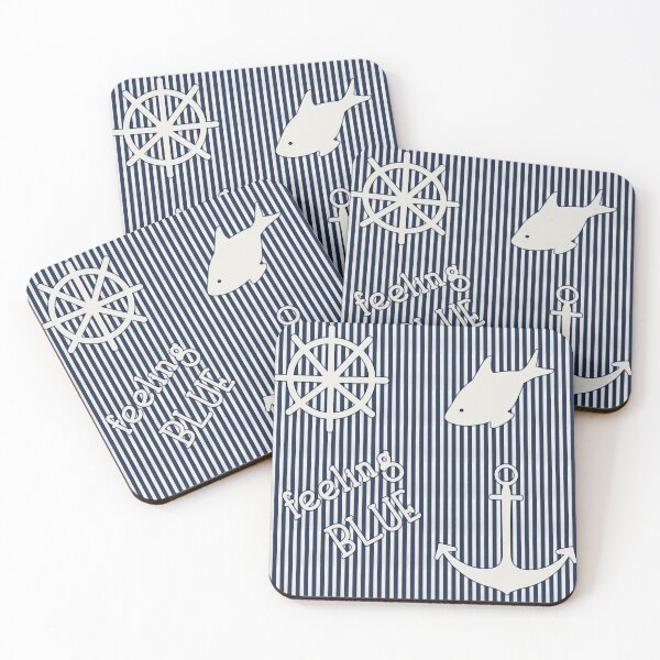 Item preview, Feeling Blue Nautical Pattern designed and sold by ViewerEqualsPhoton.
