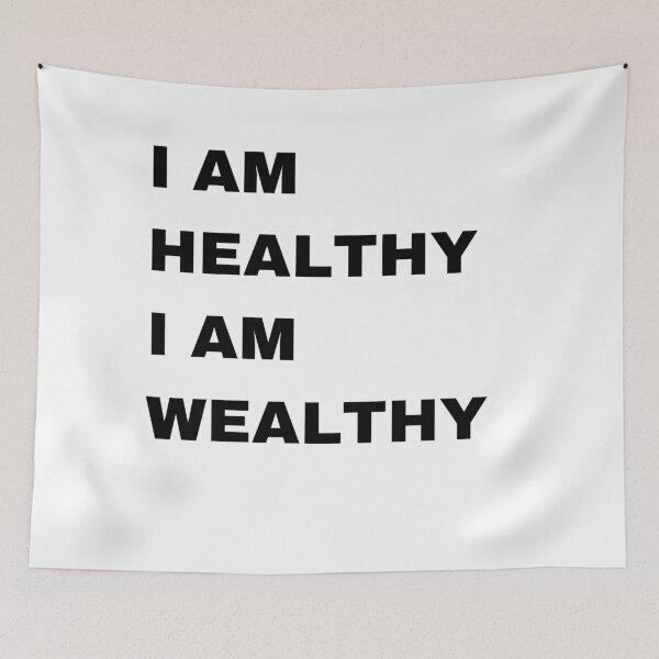 Item preview, I AM HEALTHY I AM WEALTHY designed and sold by funnylittleshop.