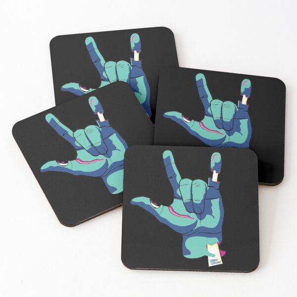 Item preview, Coaster Touriste Galactique Rock Hand Emote designed and sold by touriste galactique.