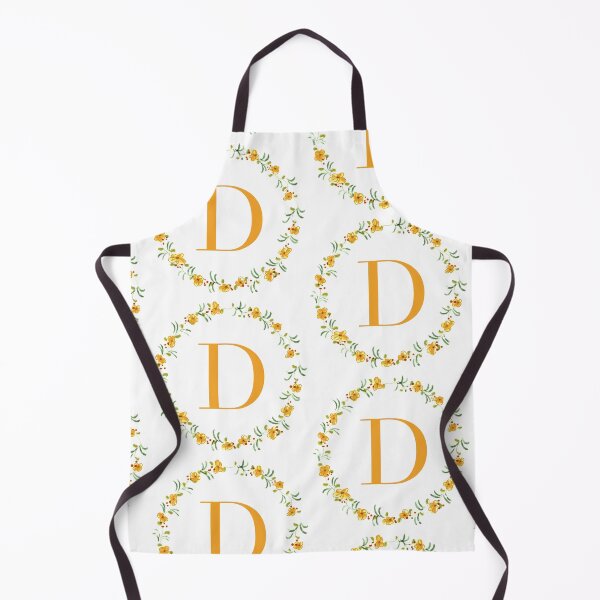Item preview, Letter D monogram with orange colored flowers and leaves designed and sold by Createlikeamom.