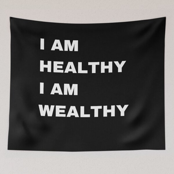 Item preview, I AM HEALTHY I AM WEALTHY designed and sold by funnylittleshop.