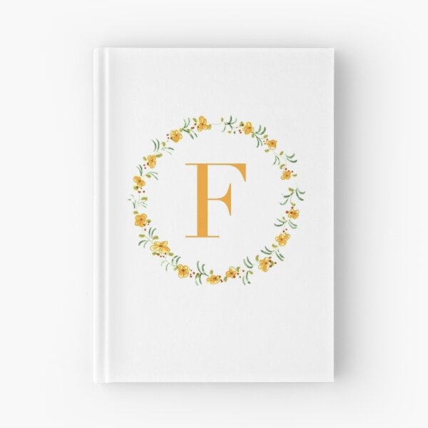 Item preview, Letter F monogram with orange colored flowers and leaves designed and sold by Createlikeamom.