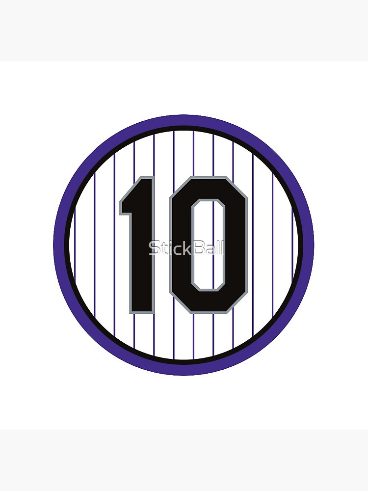 Dante Bichette #10 Jersey Number Pin for Sale by StickBall