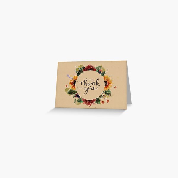 Floral thank you card Greeting Card