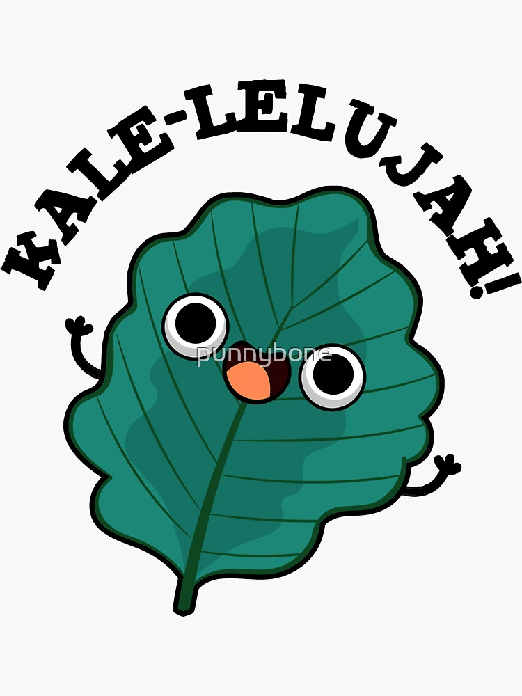  Kale Yeah I Like Bad Puns - 3 Sew/Iron On Patch Funny Joke  Humor Vegetable