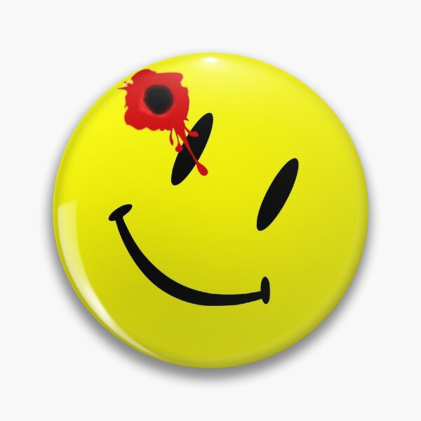 Pin Button Badge Ø38mm Smiley Face Jaune Yellow Smile Sourire Emoticon