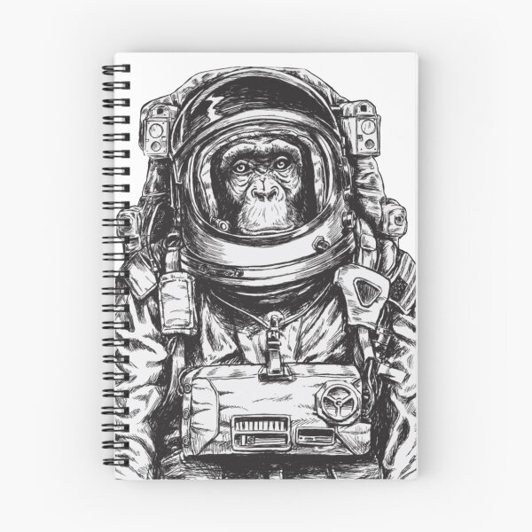 Item preview, Hand Drawn Monkey Astronaut design for all products  designed and sold by rayhanarts.
