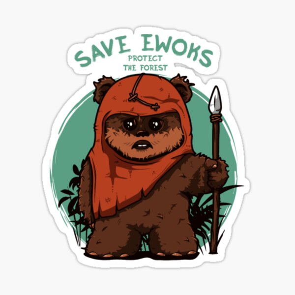 Vista previa del artículo con la obra «Guardar ewoks», diseñado y vendido por Allenpriceni.