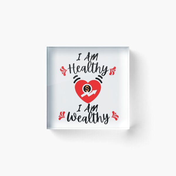 Item preview,  I Am Healthy I Am Wealthy designed and sold by Vibing-Right.