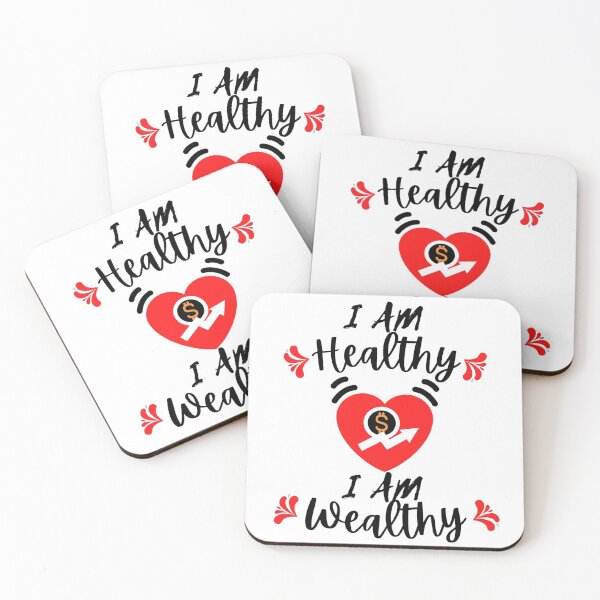 Item preview,  I Am Healthy I Am Wealthy designed and sold by Vibing-Right.