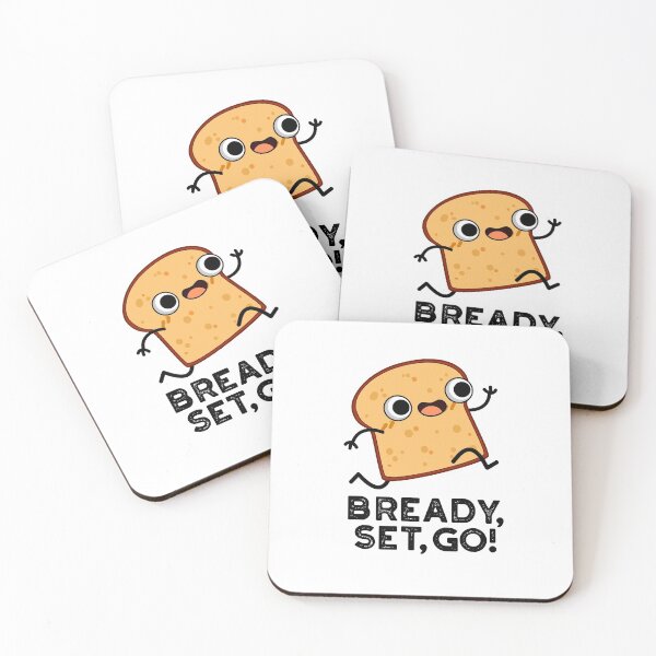 Item preview, Bready Set Go Funny Bread Puns  designed and sold by punnybone.