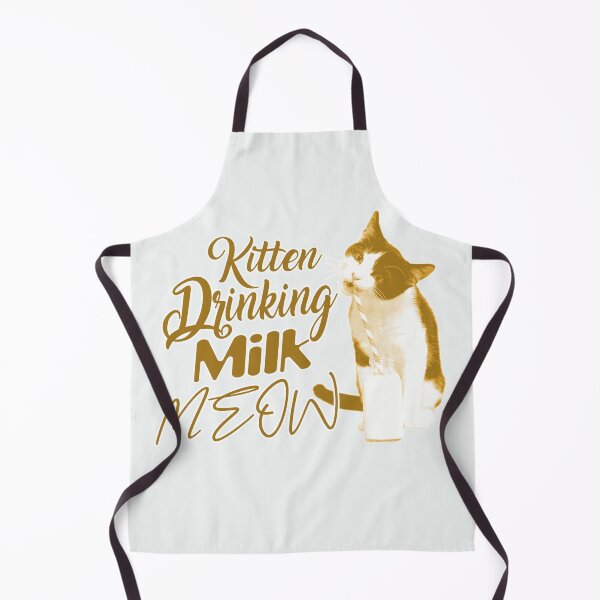 Item preview, KITTEN DRINKING MILK MEOW designed and sold by Printshophub.