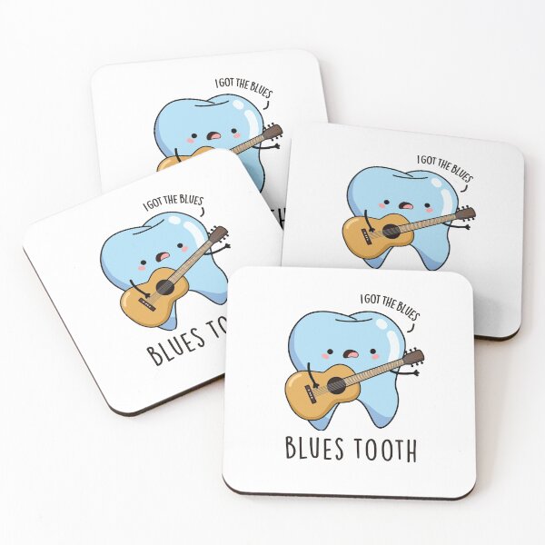Item preview, Blues Tooth Funny Dental Music Puns  designed and sold by punnybone.